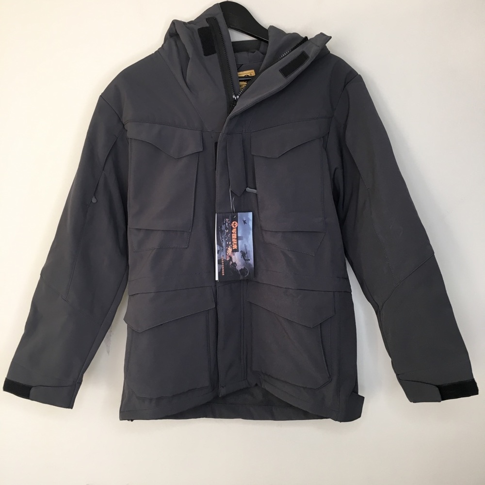 Boutique Youth Sz M/L Parka Construction Grey